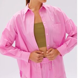 LMND Chiara shirt pink. Size small NWT